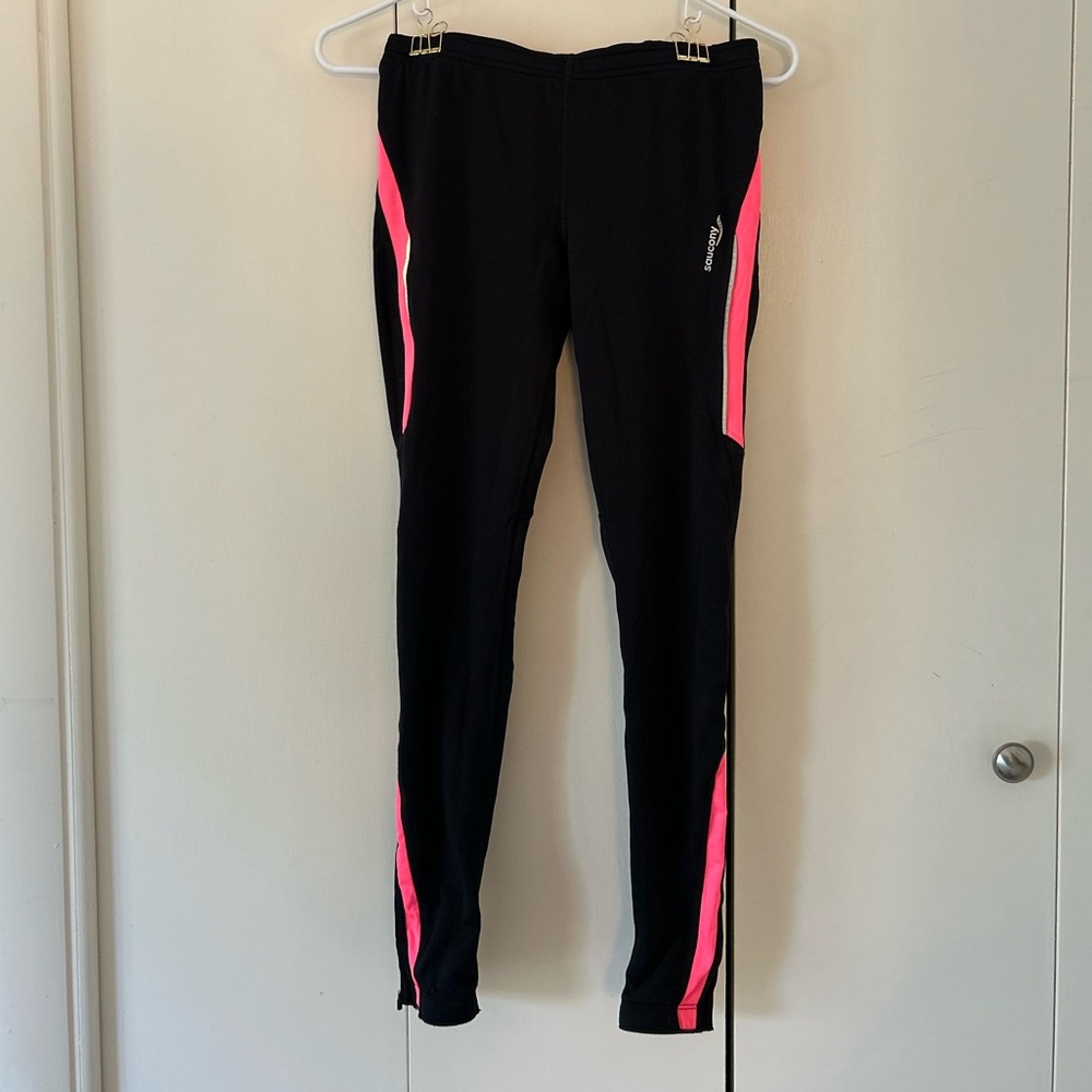 Saucony Leggings ankle zips pocket XS